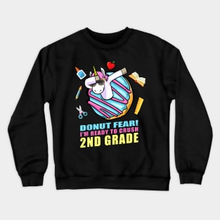 2nd Grade Dabbing Unicorn Back to School Girls Gift Crewneck Sweatshirt